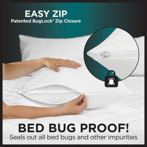 Protect-A-Bed Liquidry waterproof layer close-up protecting pillow