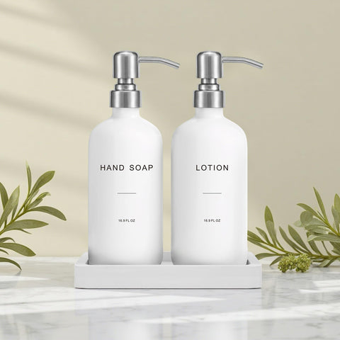 Prus Waso dispensers beside a common object showing compact size
