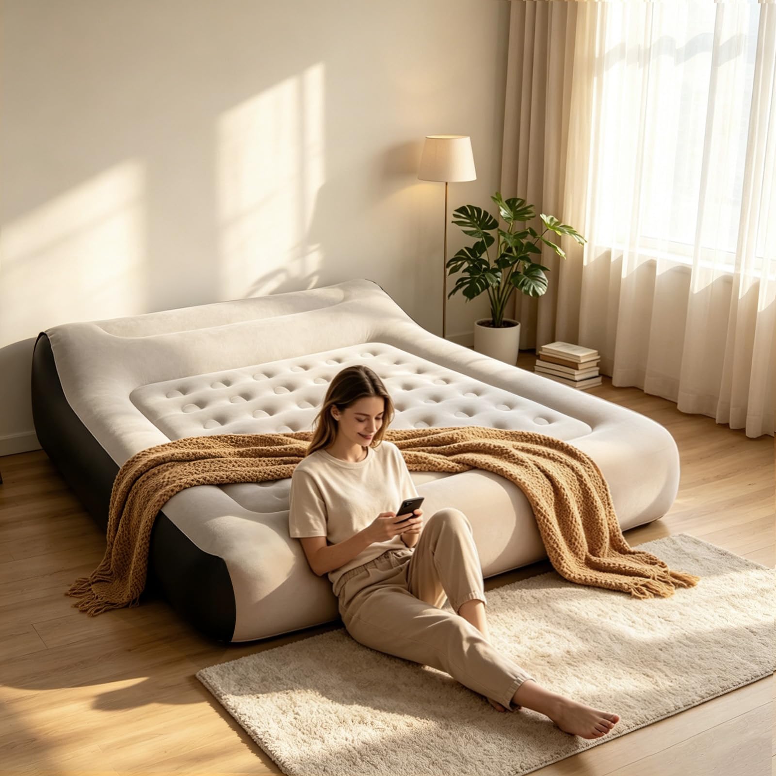 Ptlahmri anti-slip bottom texture that keeps the bed stable