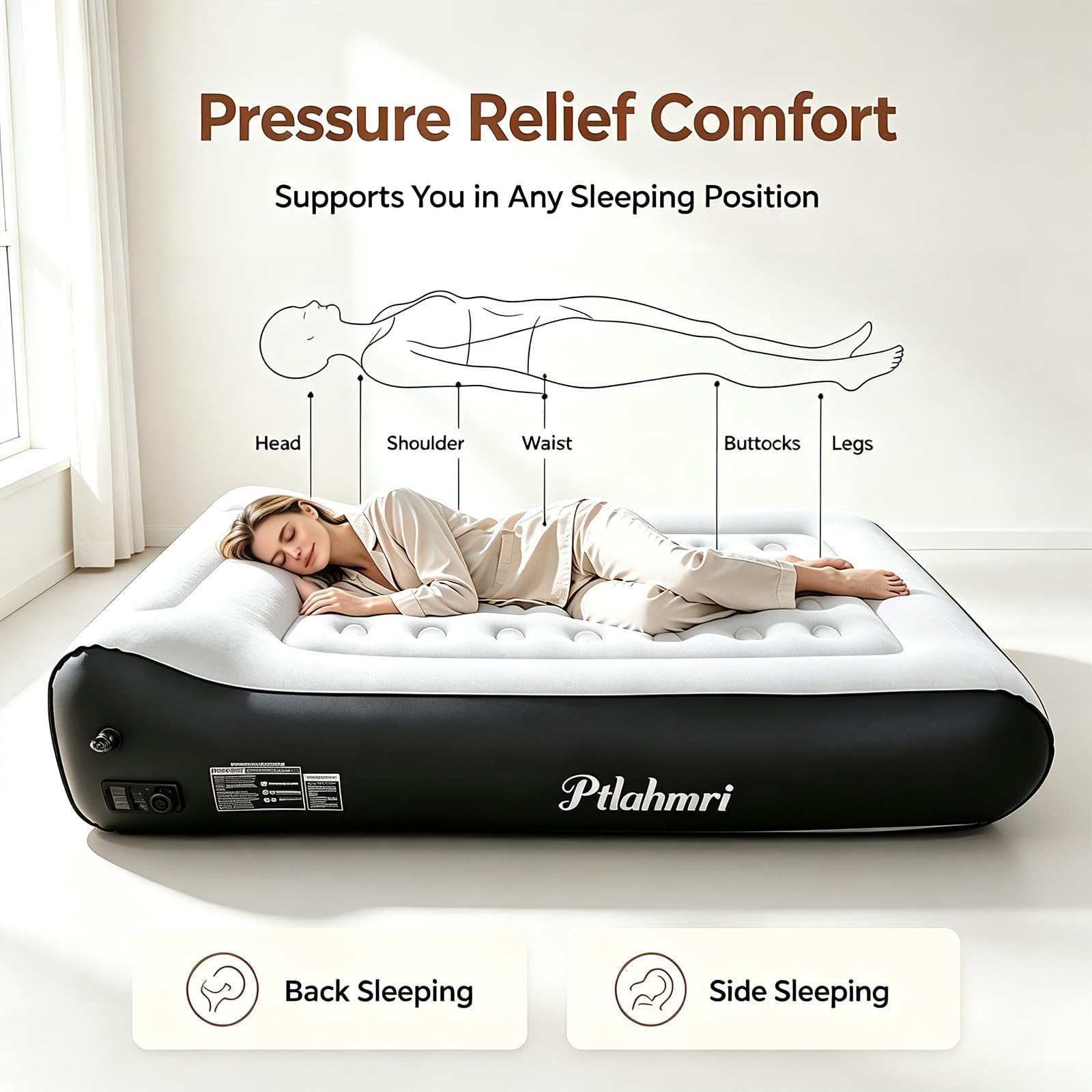 Ptlahmri side profile highlighting 16-inch bed-like height