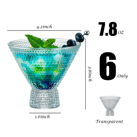 PTSTING glass held in hand to show 7.8oz size and comfortable grip
