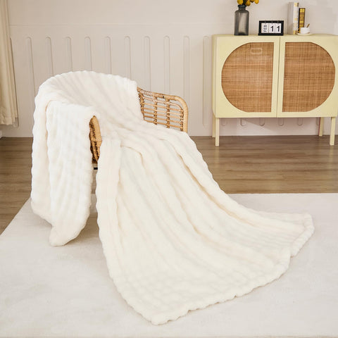 PU MEI person wrapped in blanket depicting warmth and relaxing comfort