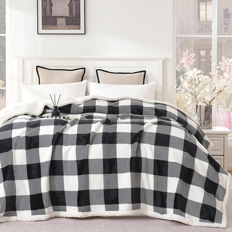 PU MEI close-up of flannel lattice texture highlighting softness and visual depth