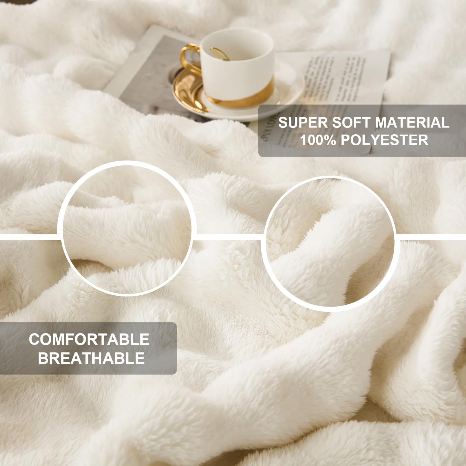 PU MEI draped over sofa conveying decorative look and couch coverage benefit