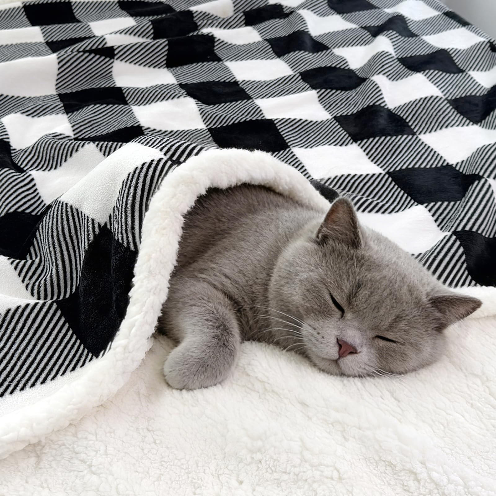 PU MEI folded blanket next to ruler illustrating 60x80 size for full coverage