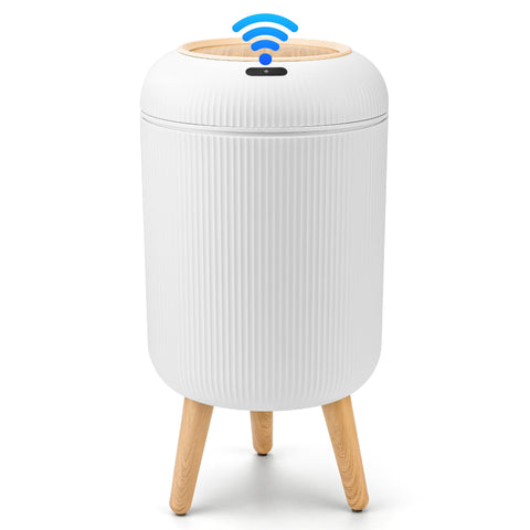 Pukomc front view showing compact Nordic design and lid benefit
