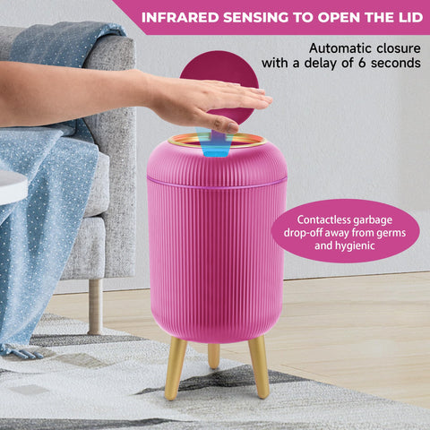Pukomc in use on kitchen counter demonstrating hands-free operation