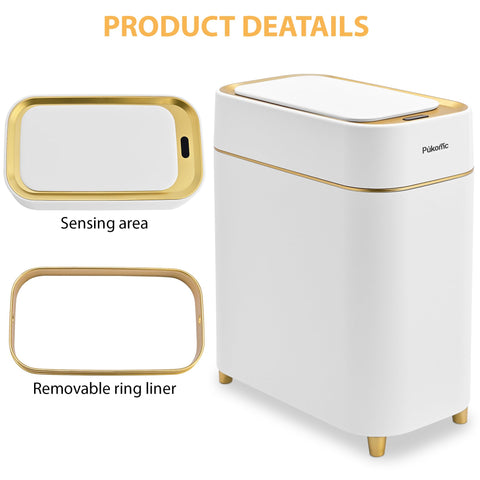 Pukomc beside a hand showing size scale and convenient 2.3-gallon capacity
