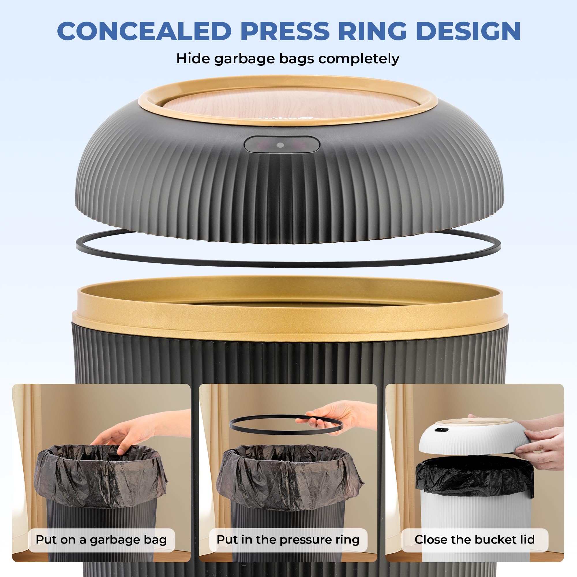 Pukomc size comparison next to toilet showing space-saving footprint