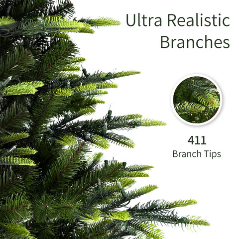 Puleo International folded hinged branches showing compact off-season storage benefit
