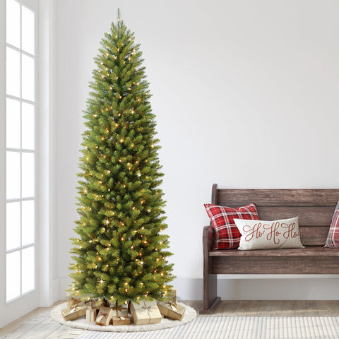 Puleo International tree in living room illustrating space-saving elegance benefit
