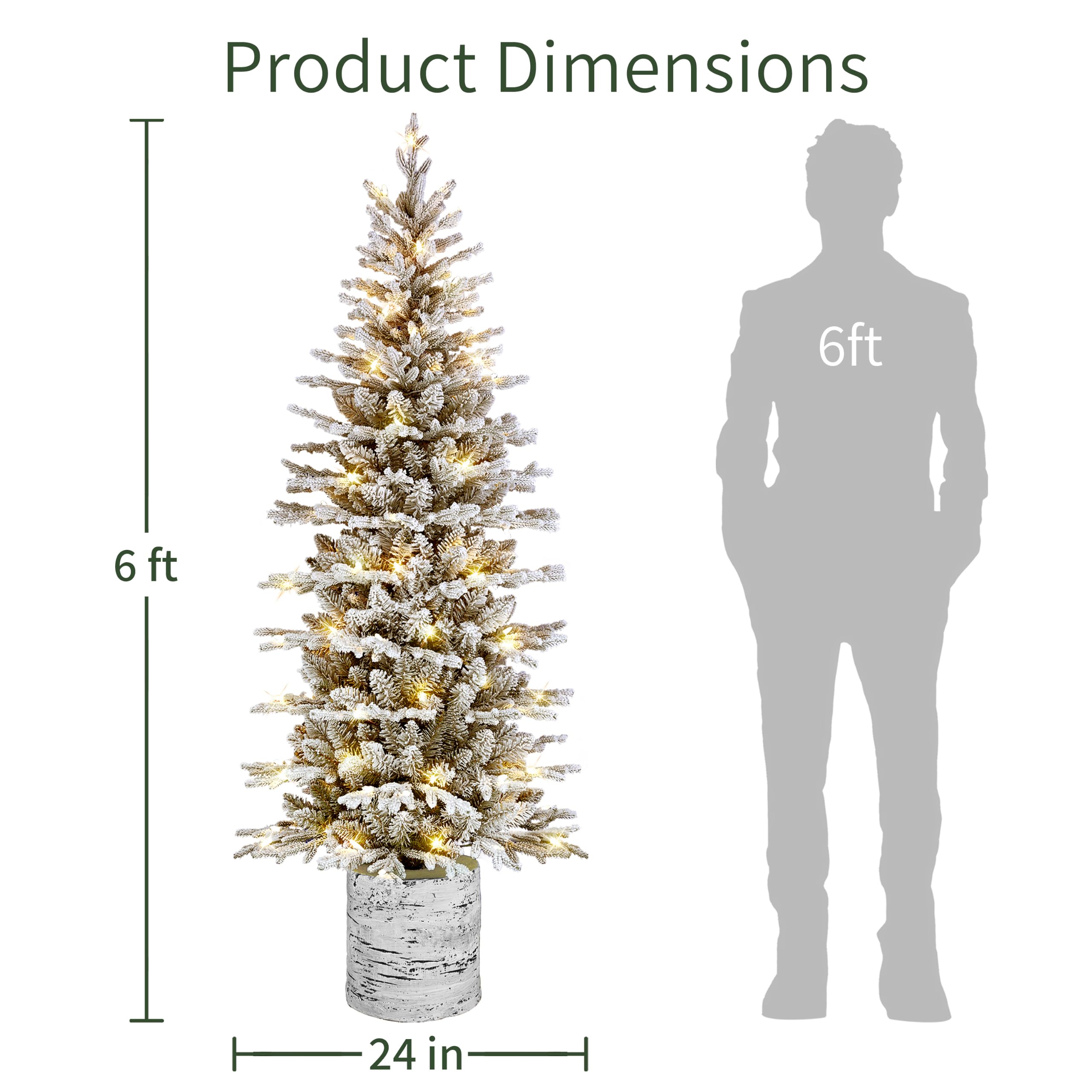 Puleo International fully lit tree showing warm white LEDs for even festive glow