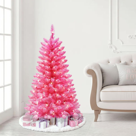 Puleo International tree beside chair illustrating 4ft scale for small spaces