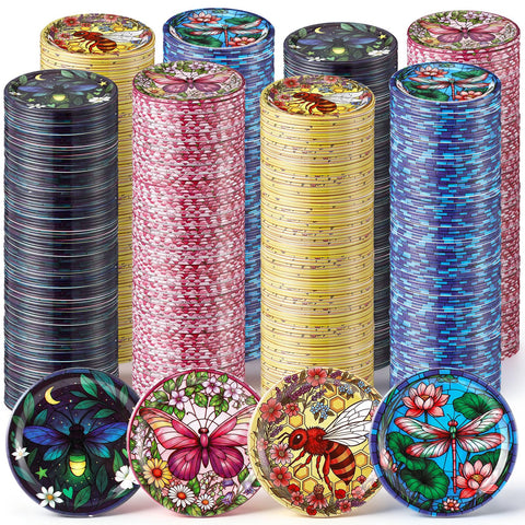 PullCrease lid front packaging showing 120-pack colorful stained-glass lids, bright display benefit