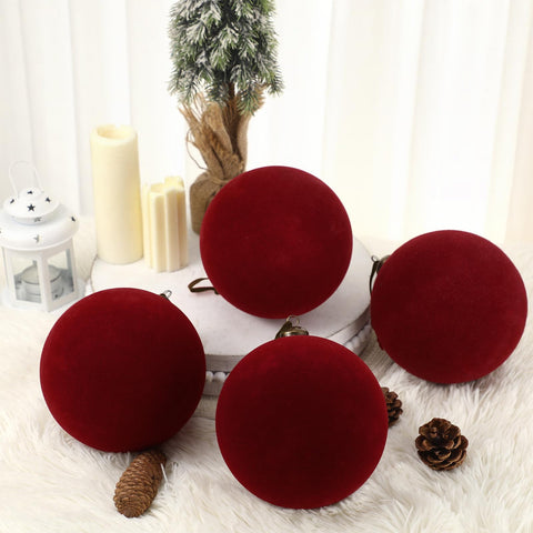 PullCrease clustered ornaments on holiday table centerpiece, festive atmosphere