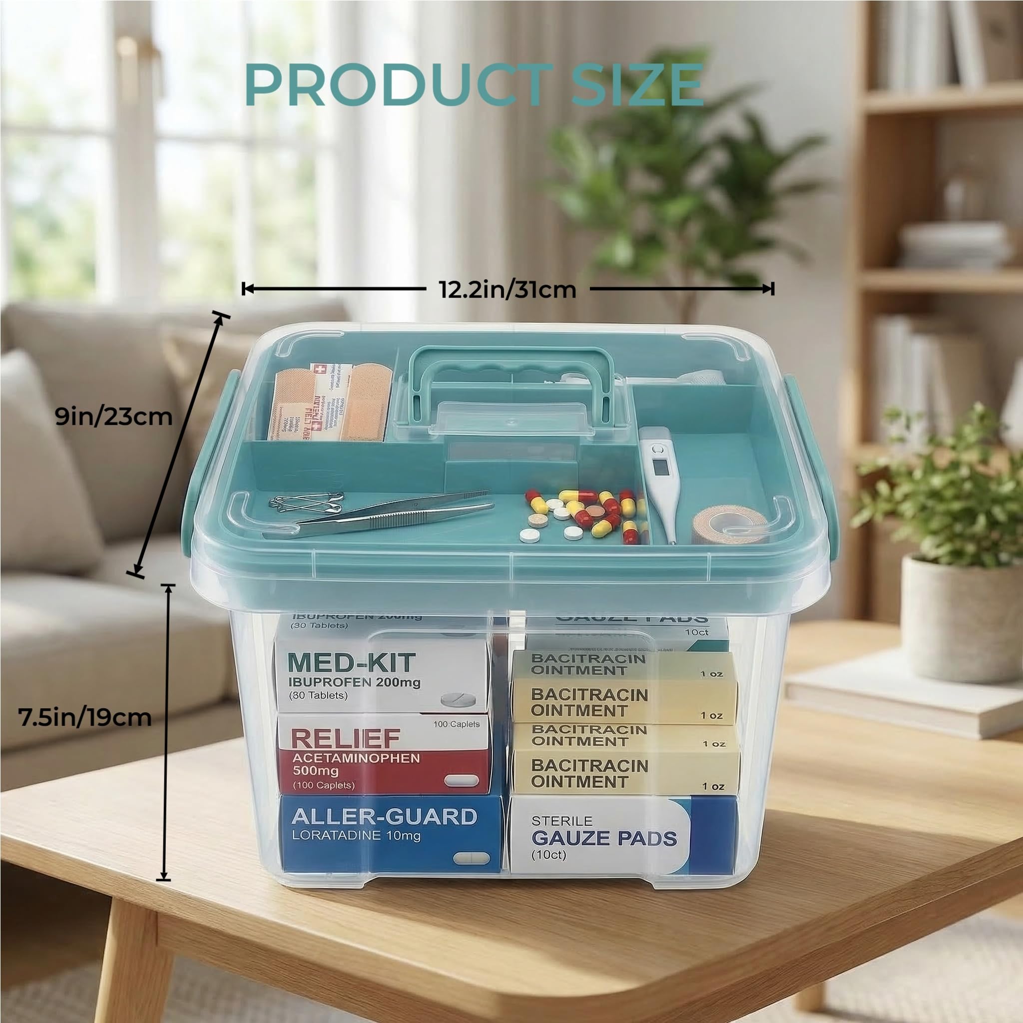 Pulseplay lifestyle image of box on table ready for first-aid or crafting needs