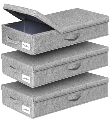 punemi front view of three grey storage containers showing size and benefit