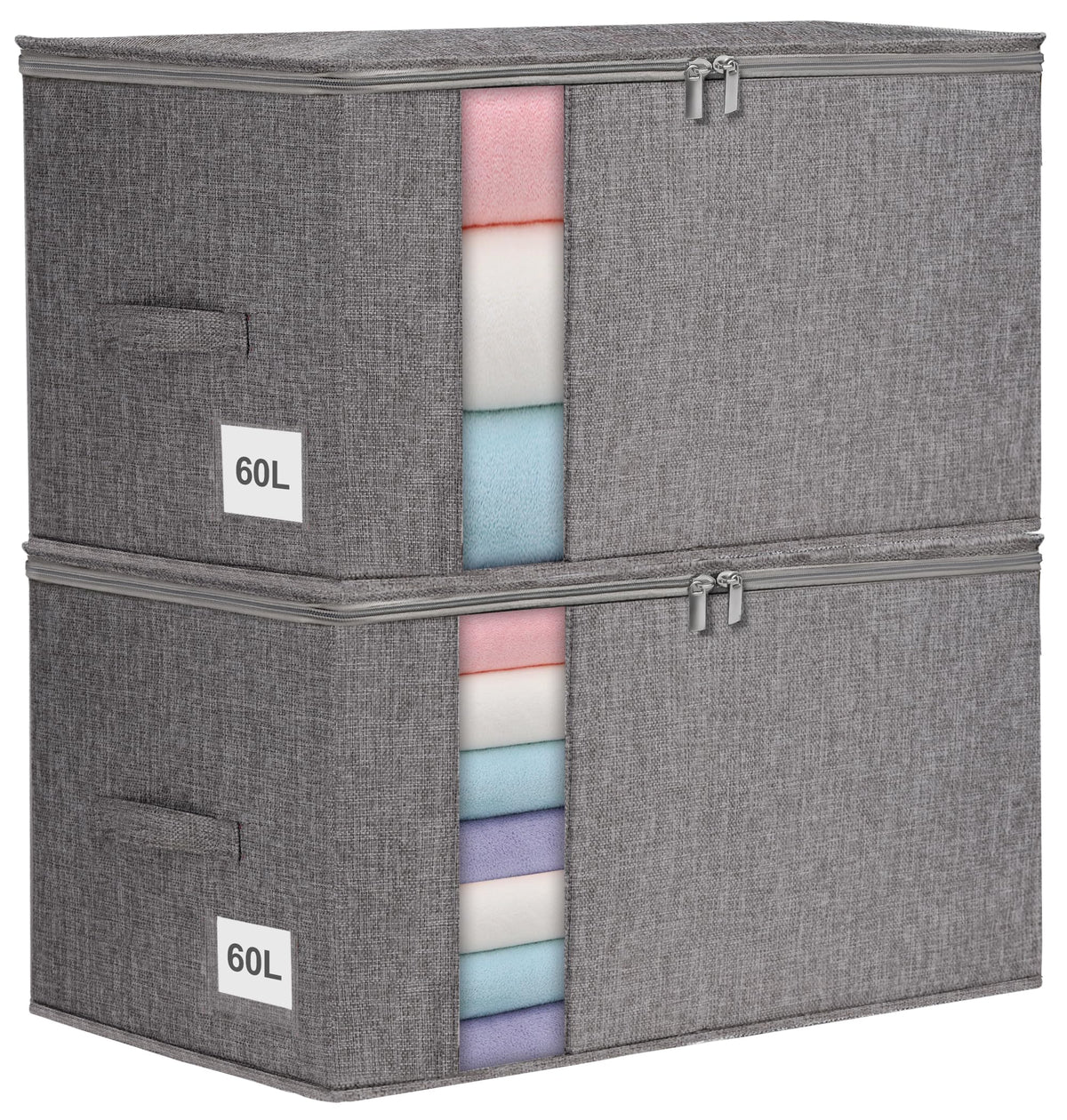 punemi grey front pack view showing durable storage and compact stacking benefit