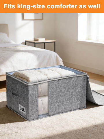 punemi in bedroom lifestyle scene showing neat bedding storage and visual calm