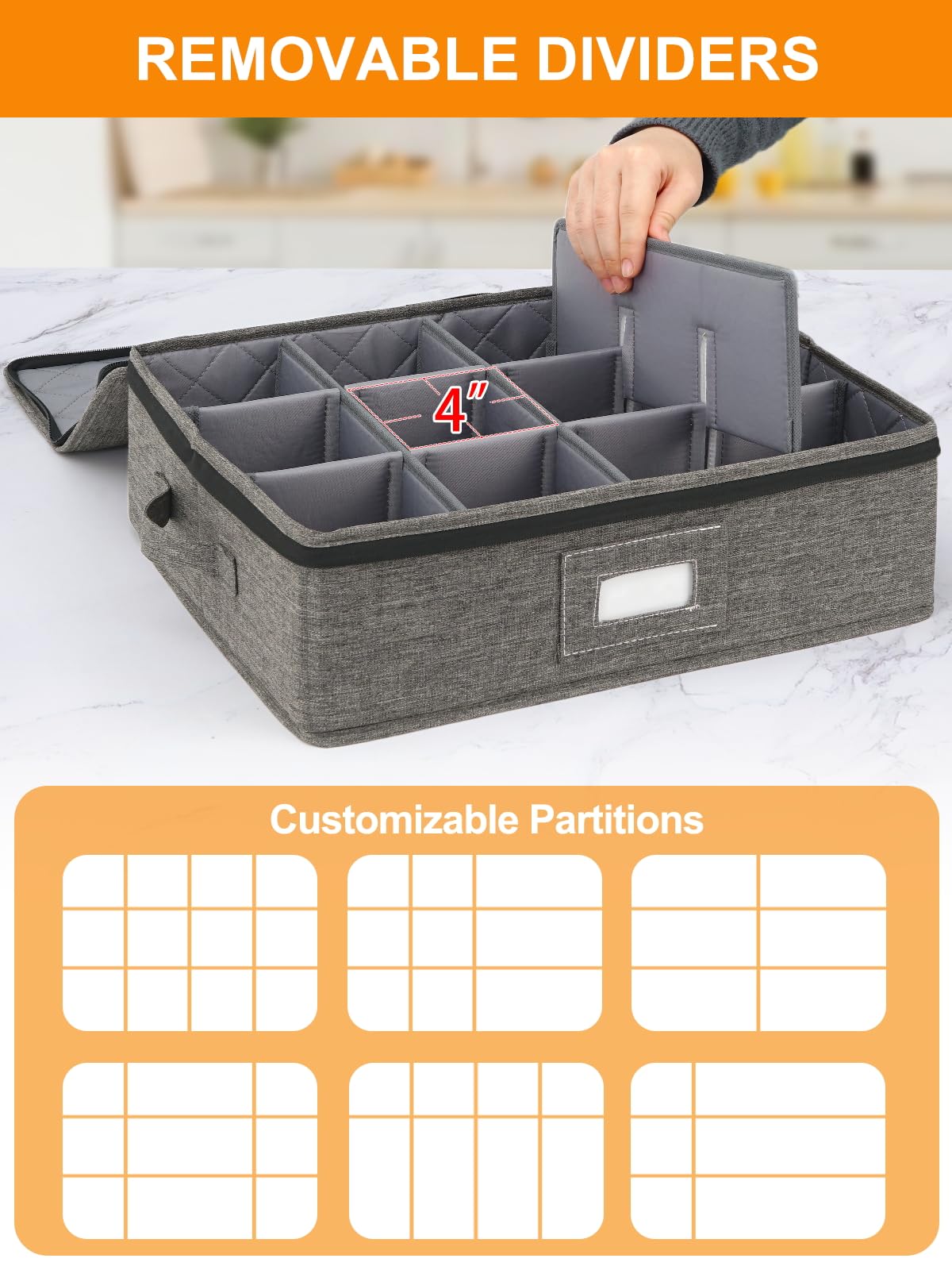 punemi stacked cases in cabinet saving shelf space and adding order