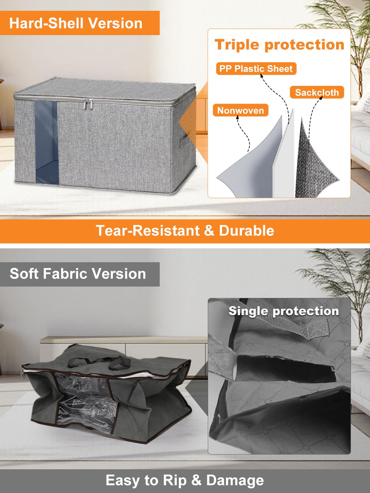 punemi zipper and clear window detail for quick identification and easy access