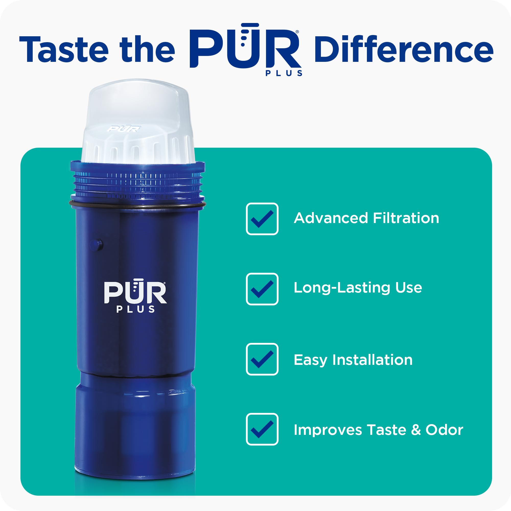 PUR pitcher pouring a glass showing fresher tasting water on demand