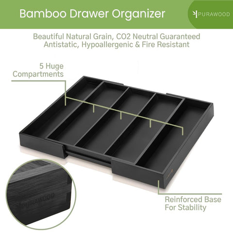 Purawood close-up of compartments showing separation and easy-access organization benefits