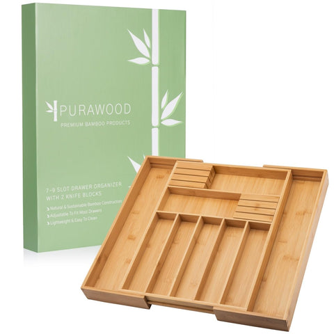 Purawood expanded width displaying 9 slots and adjustable configuration for fit