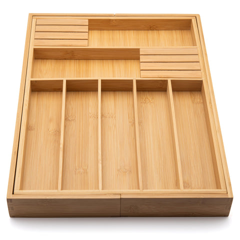 Purawood in-drawer with utensils arranged to save time and prevent clutter