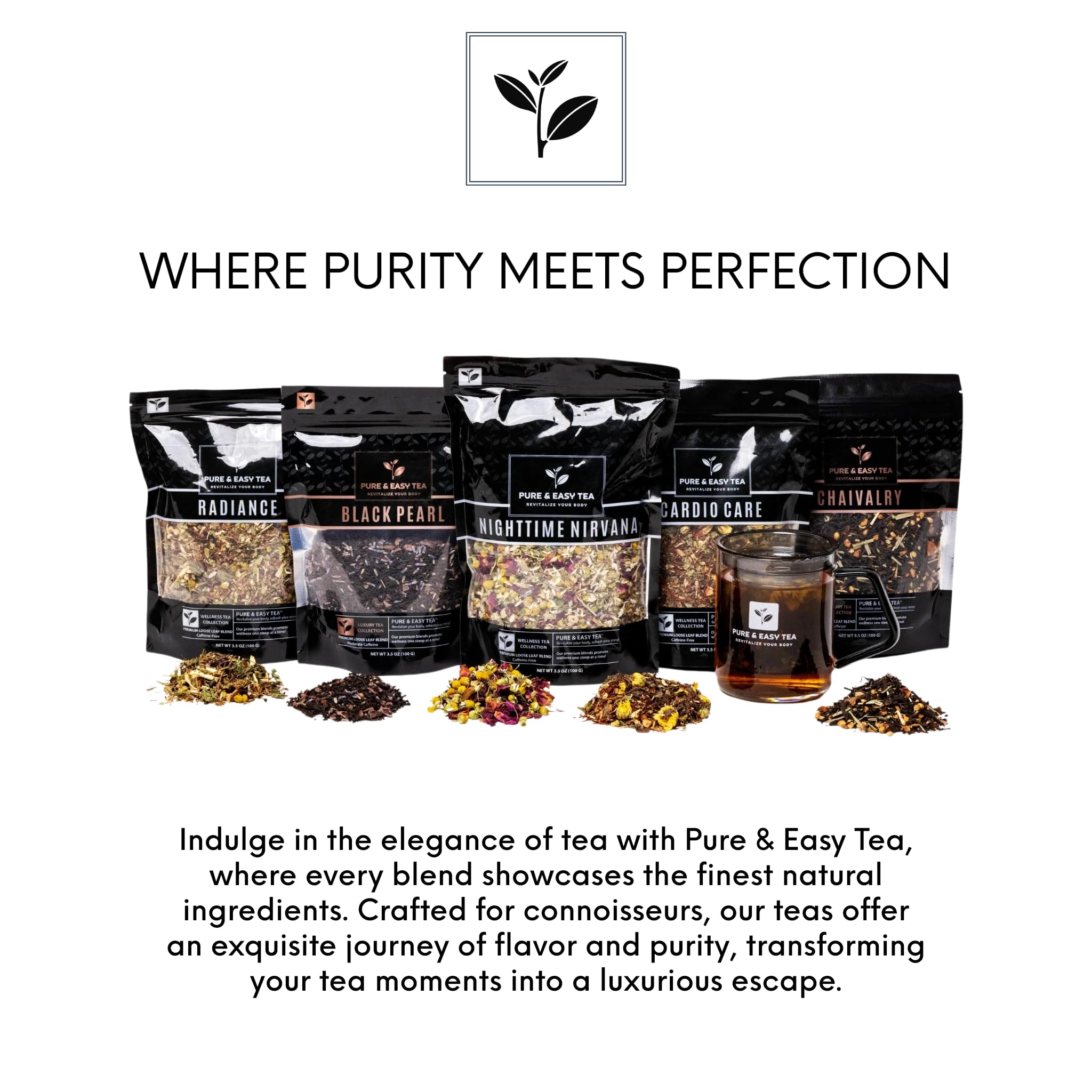 Pure And Easy Tea bottom detail displaying glass thickness for durability and heat resistance