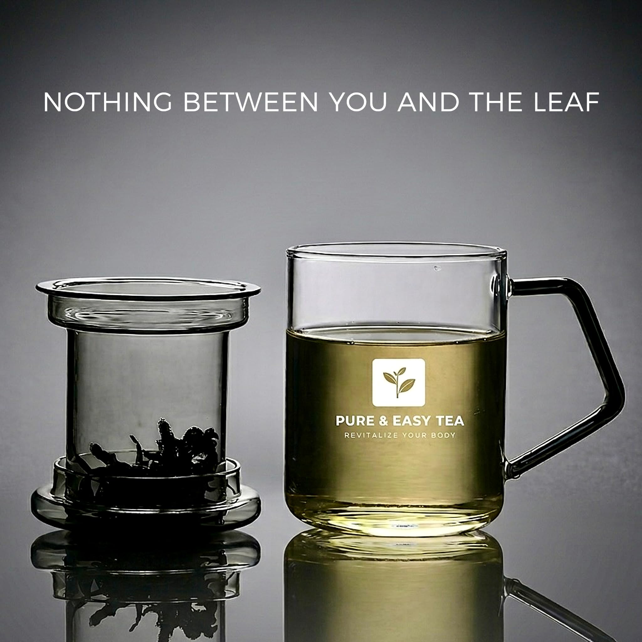 Pure And Easy Tea lid used as rest for infuser to catch drips and keep surfaces clean