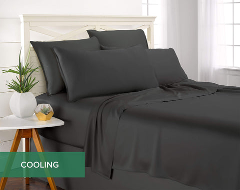 Pure Bamboo sateen weave texture emphasizing smooth breathable surface
