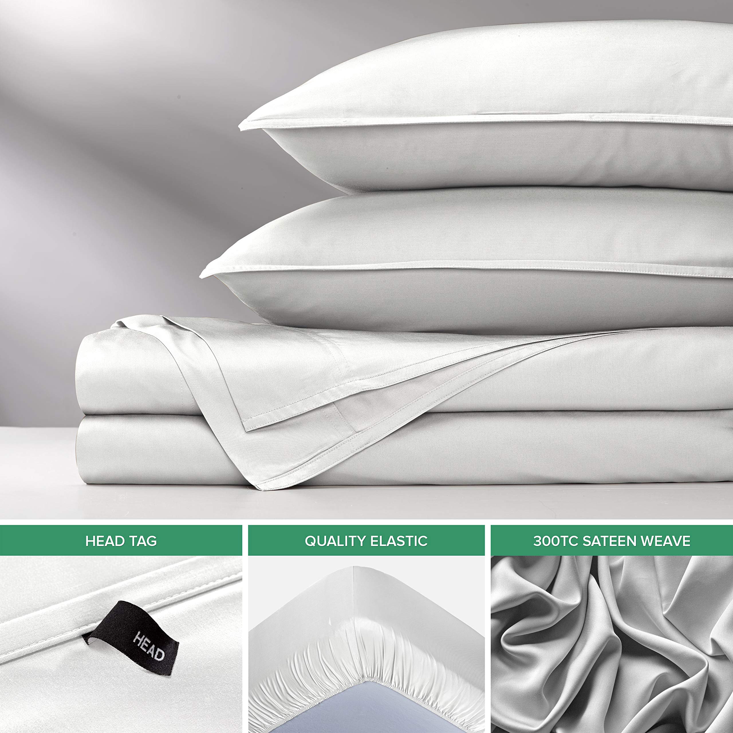 Pure Bamboo fitted sheet on thick mattress demonstrating deep pocket fit