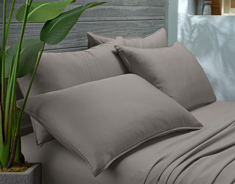 Pure Bamboo envelope-style pillowcase overlap detail offering secure closure benefit