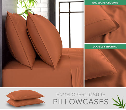 Pure Bamboo fitted sheet pocket detail showing deep fit for up to 16-inch mattress