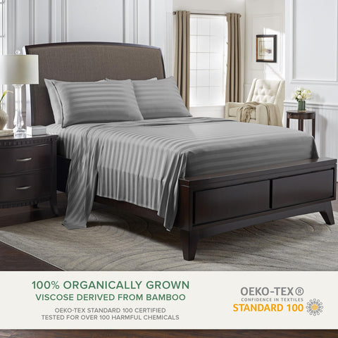 Pure Bamboo fitted sheet deep pocket detail for secure mattress fit