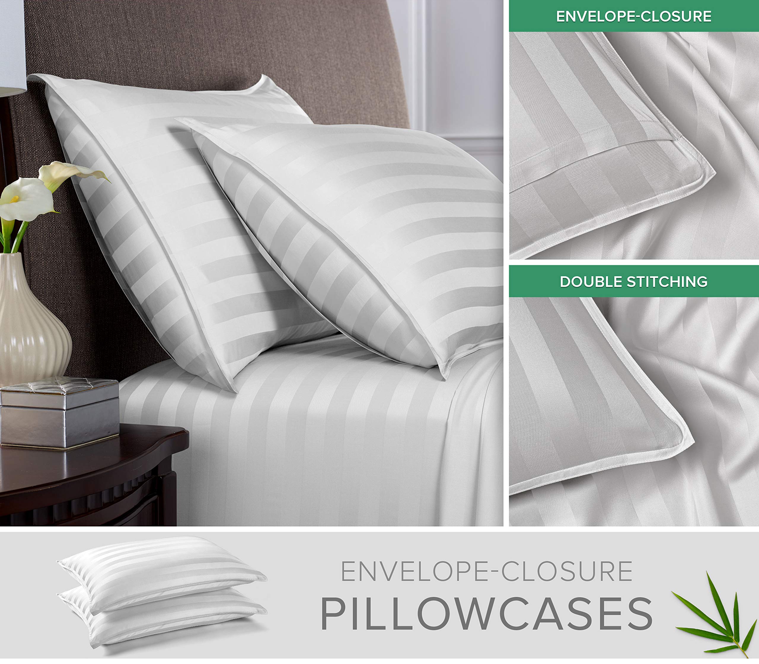 Pure Bamboo sateen weave close-up showing silky texture and breathability
