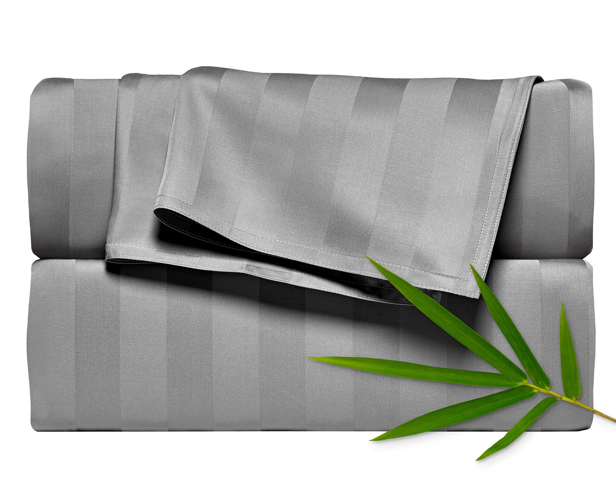 Pure Bamboo front packaging showing king sheet set and color benefits