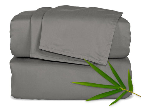 Pure Bamboo front packaging showing graphite queen set and clear contents benefit: informed purchase