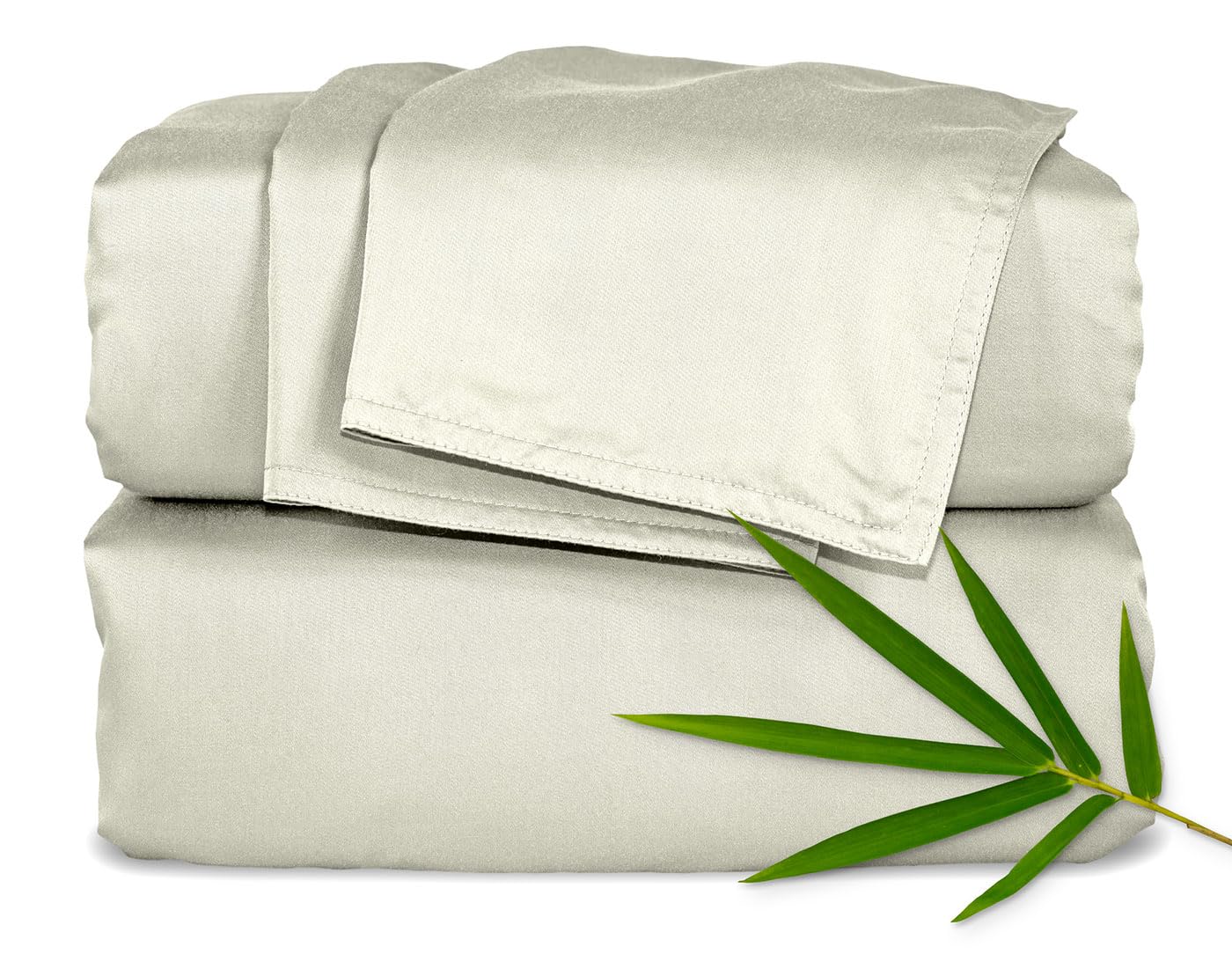 Pure Bamboo queen sheet set front view showing neat fit and color with breathable comfort