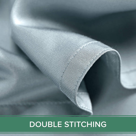 Pure Bamboo seam double-stitching close-up showing durable construction benefit