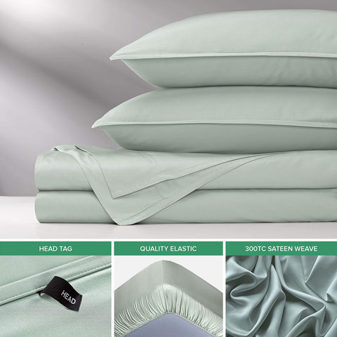 Pure Bamboo fitted sheet on 16-inch mattress showing deep-pocket compatibility