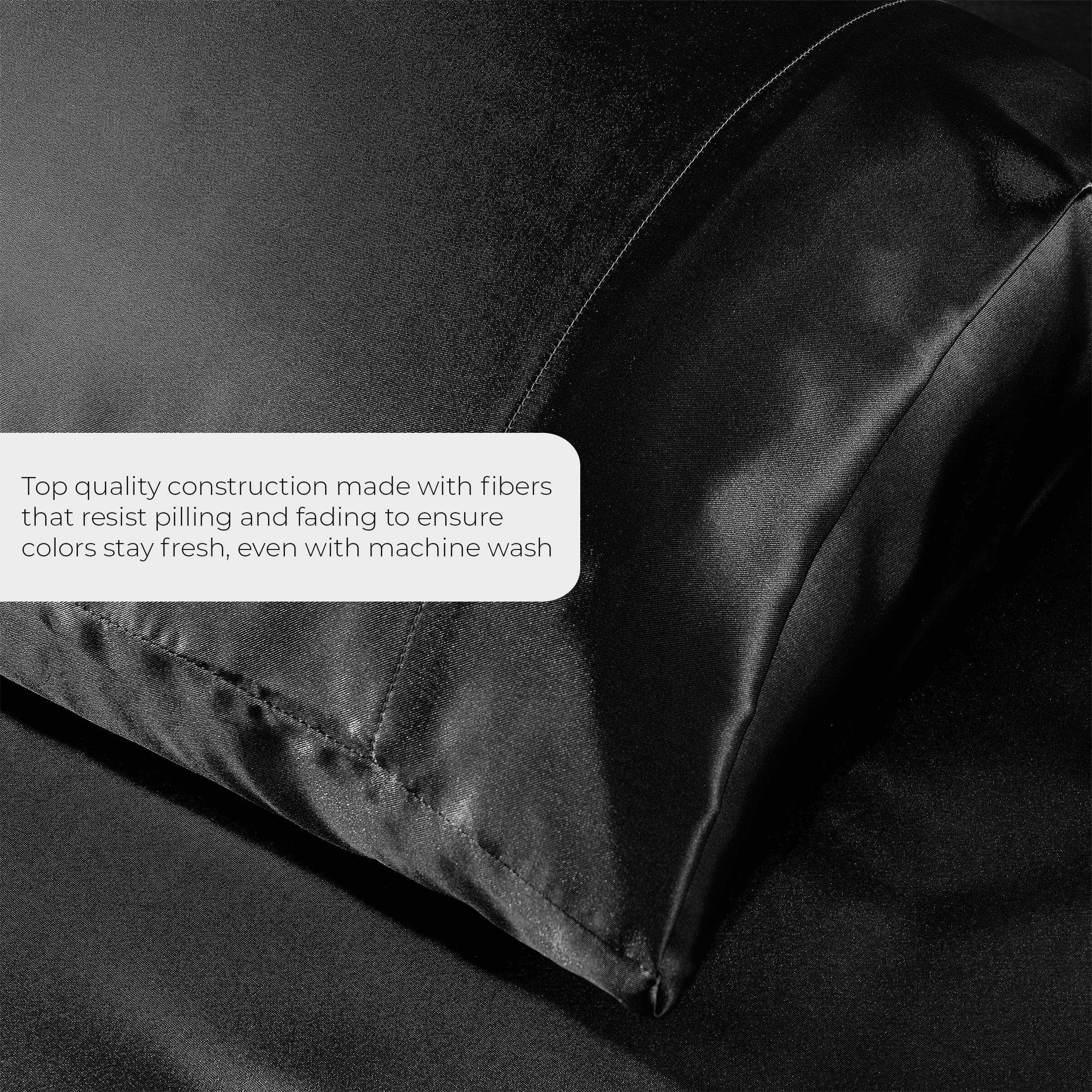 Pure Bedding deep-pocket fitted sheet elastic detail ensuring secure fit