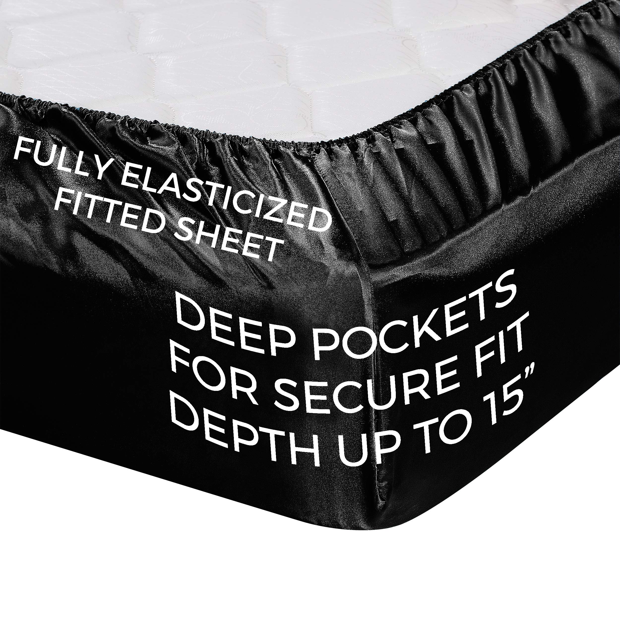 Pure Bedding flat sheet and pillowcases displayed highlighting smooth drape