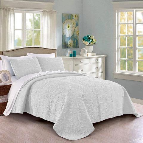 Pure Bedding front view of king quilt showing oversized drape and clean styling