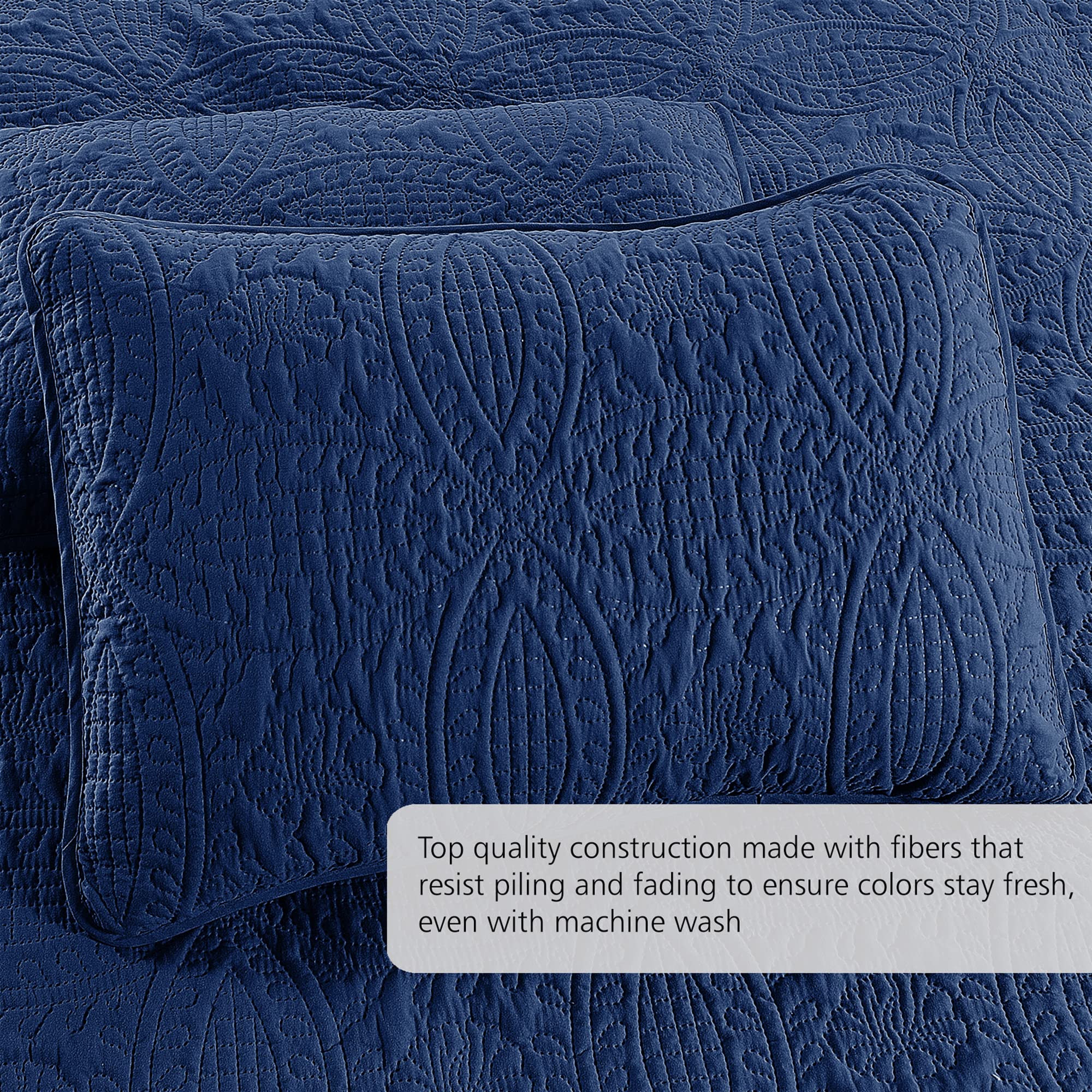 Pure Bedding detail of edge stitching showing neat seams and long-lasting construction benefit