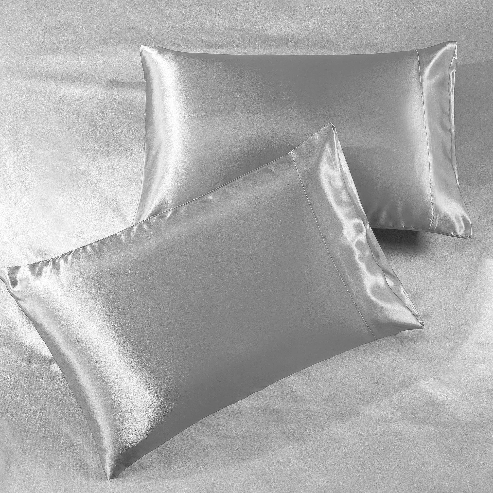 Pure Bedding fitted sheet closeup showing elastic all around for secure deep-pocket fit