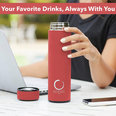 Pure Zen Tea fruit infusion in bottle showing versatility for flavored water benefit