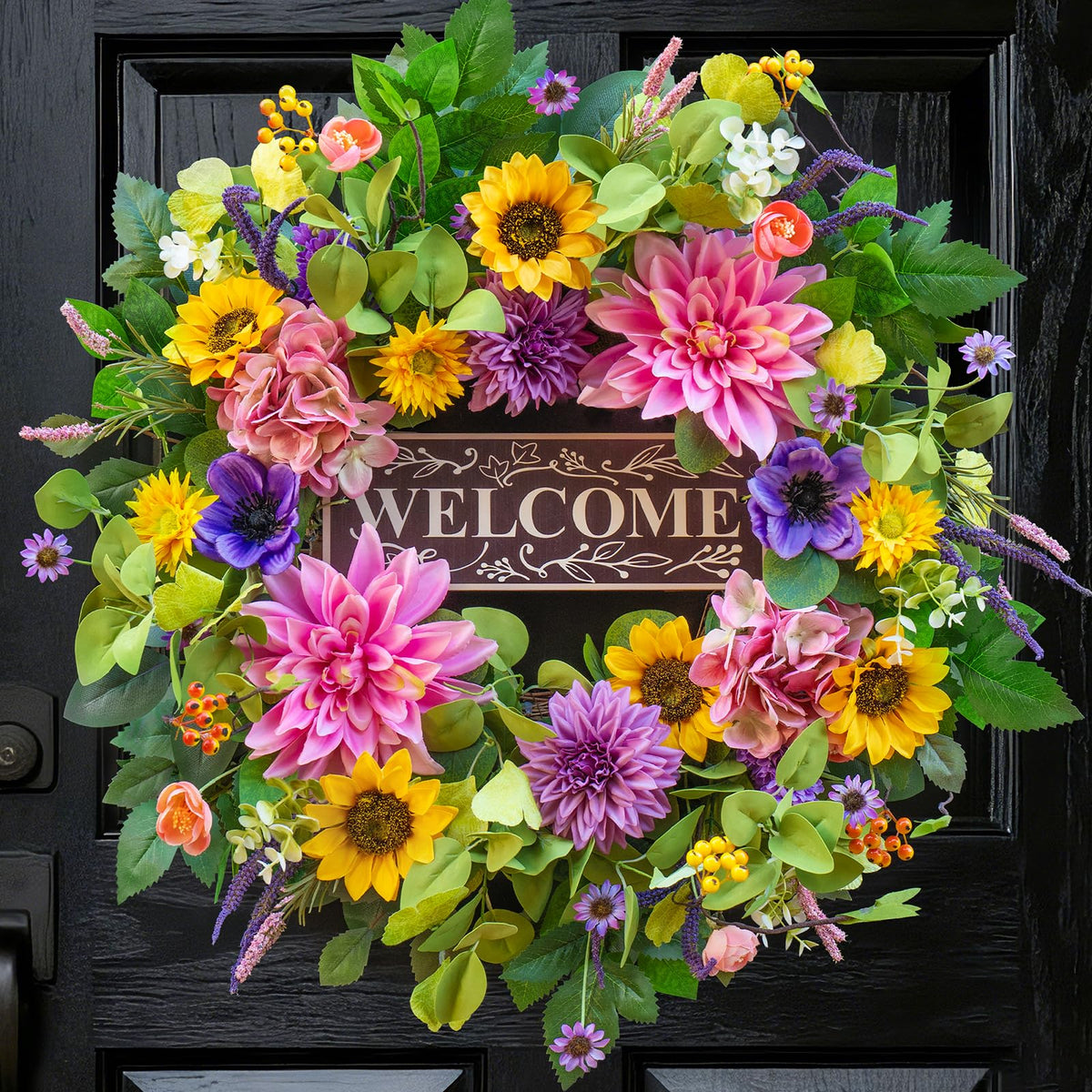 PureCosy full front view wreath, boosts curb appeal