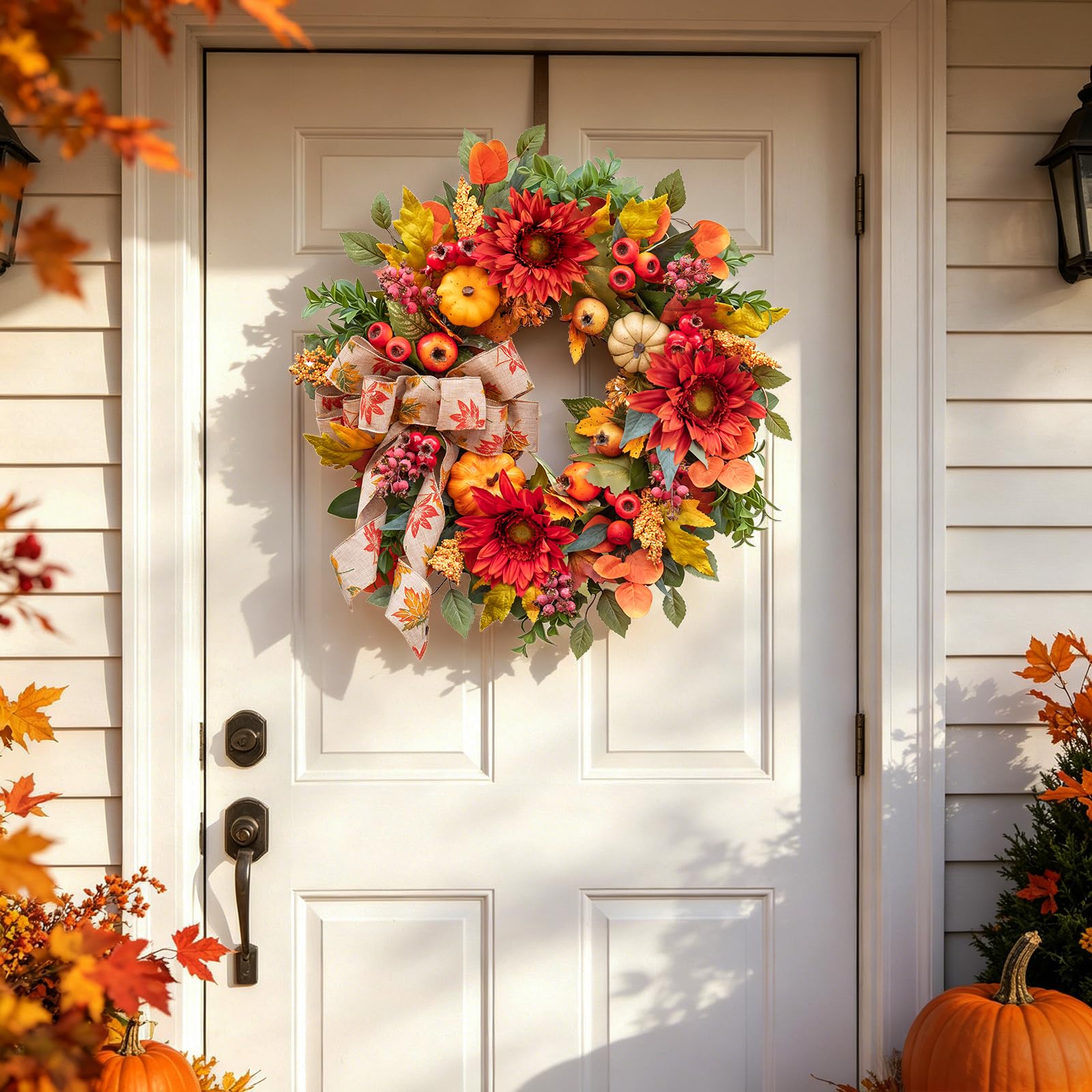PureCosy styled on mantel adding cozy fall decor to indoor space